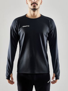 Craft Sport Long Sleeve Shirt Evolve Crew Neck - made of stretch material - black Men